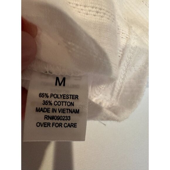 Womens PacSun White Puff Sleeve Ruched Cropped Top – Size M - Picture 5 of 6